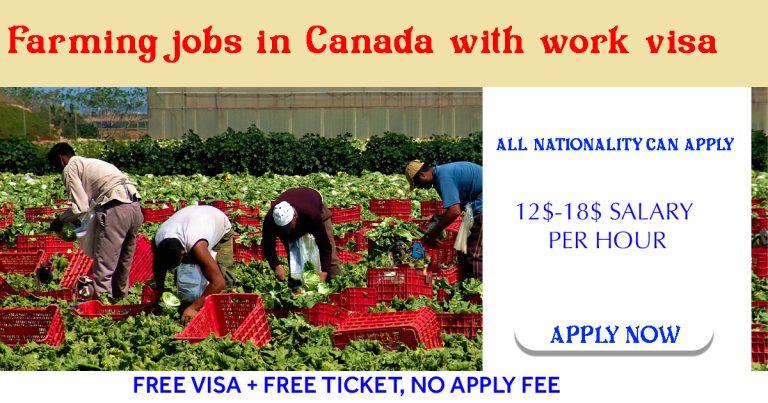 Farming jobs in Canada with work visa